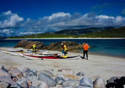 Sea Kayaking Scarp Campsite.